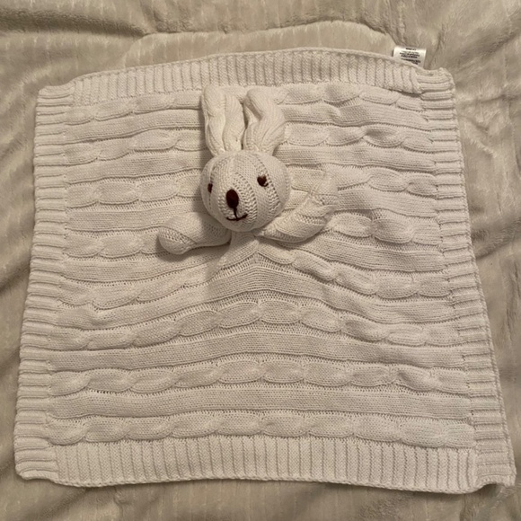 Baby Mode Signature White Bunny Rabbit Knit Security Blanket Lovey - Picture 2 of 5